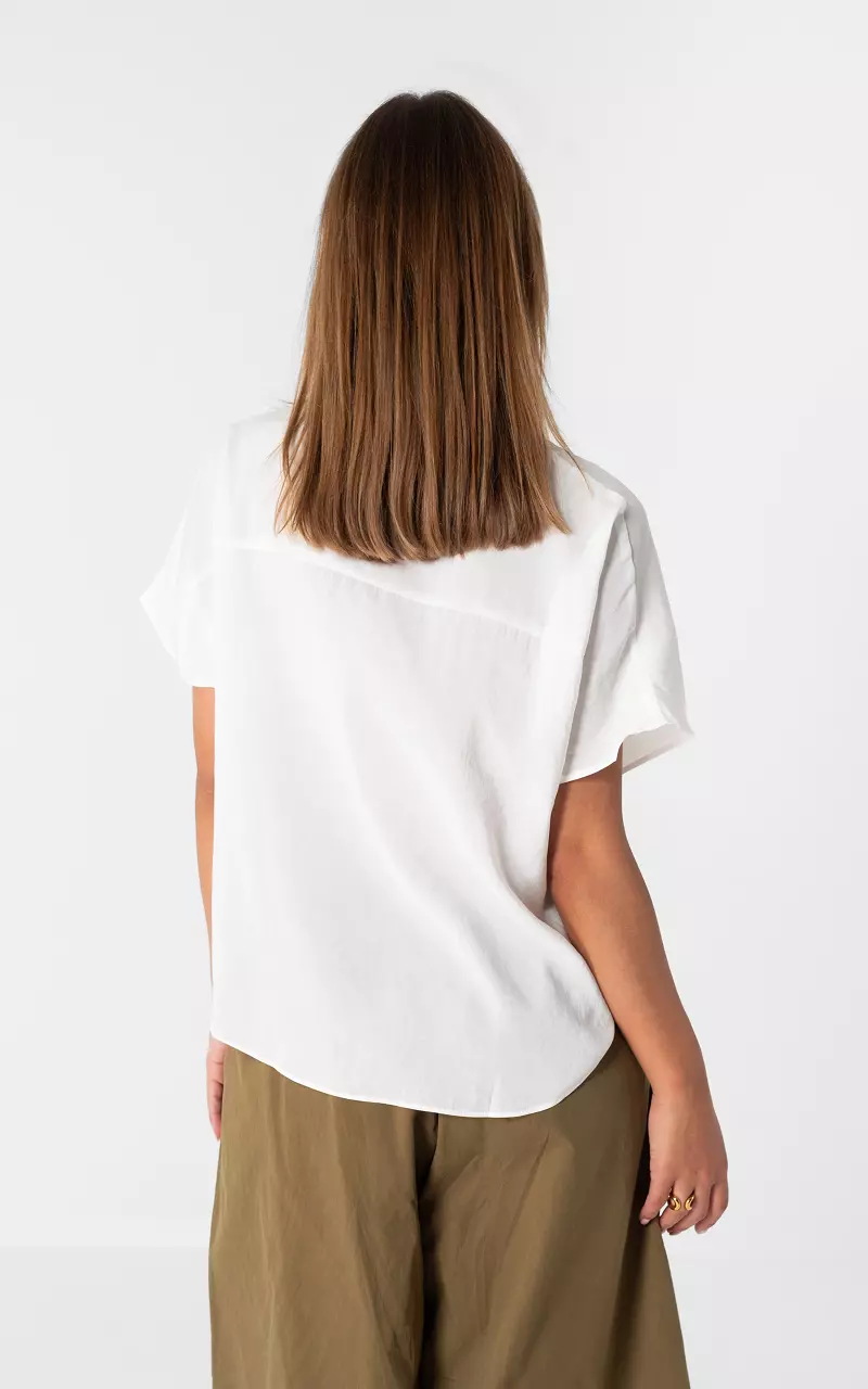 Short Sleeve Blouse White