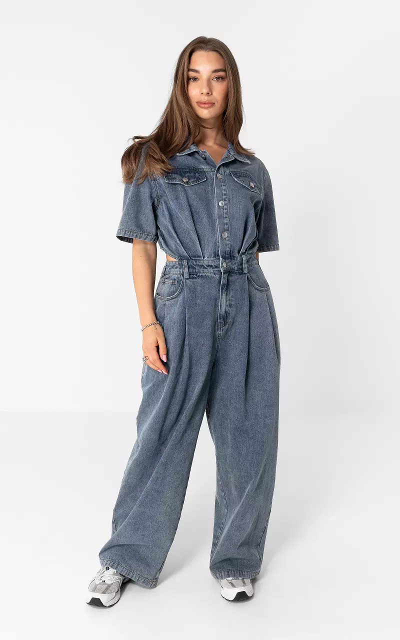 Denim jumpsuit Blauw