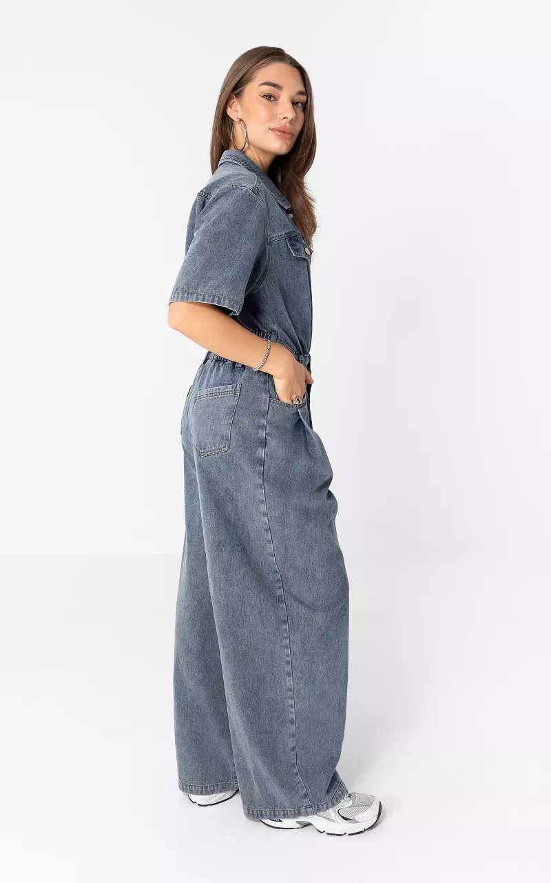 Denim jumpsuit Blauw