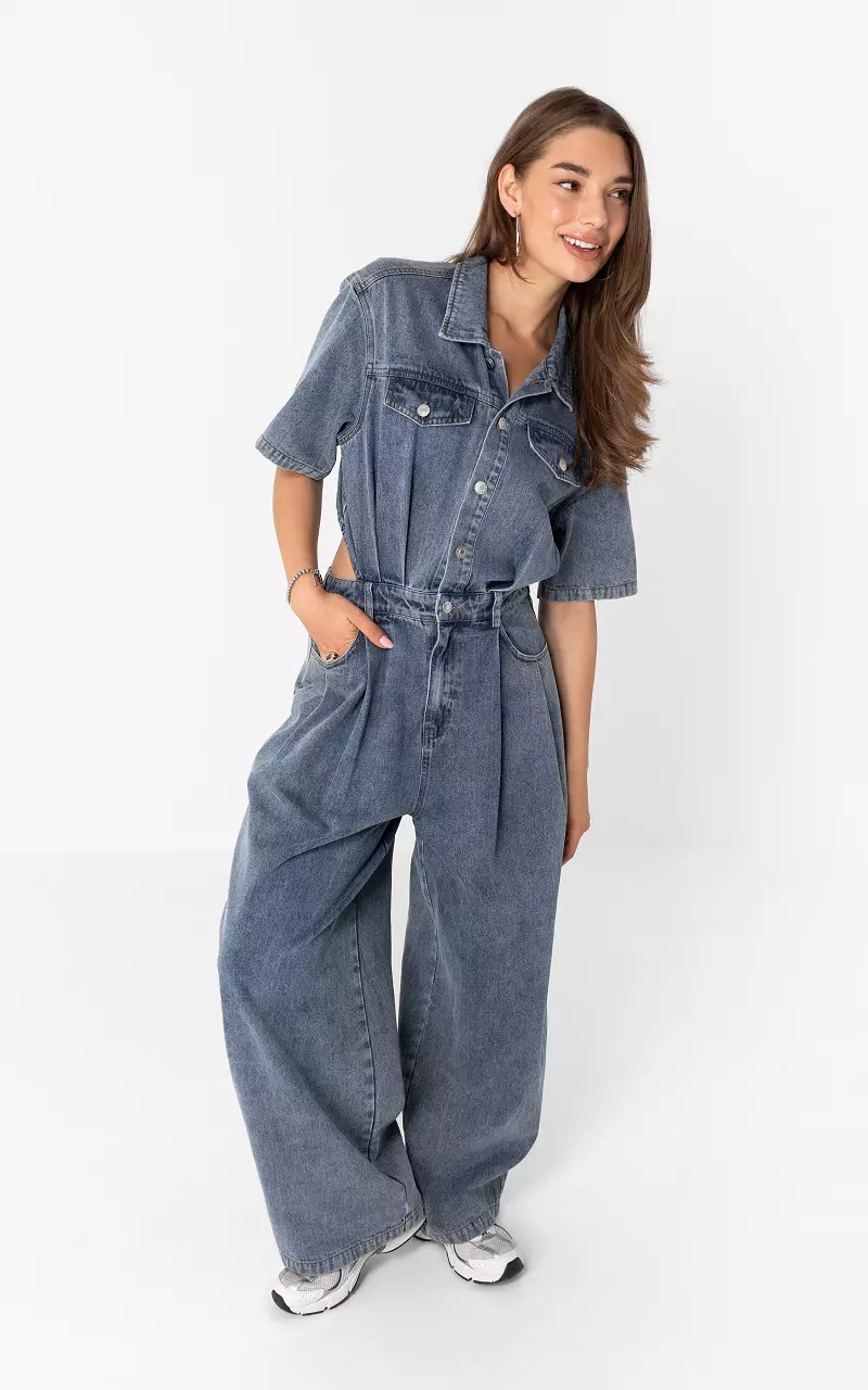 Denim jumpsuit Blauw