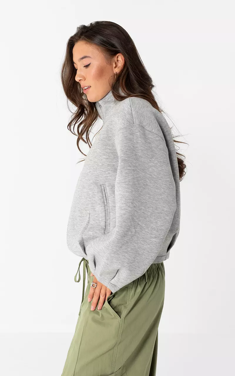 Strickjacke mit langen Ärmeln Grau