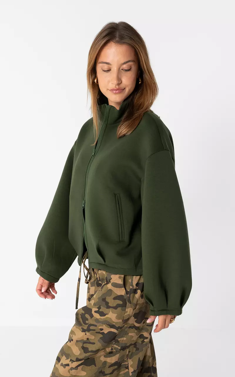Strickjacke mit langen Ärmeln Kaki