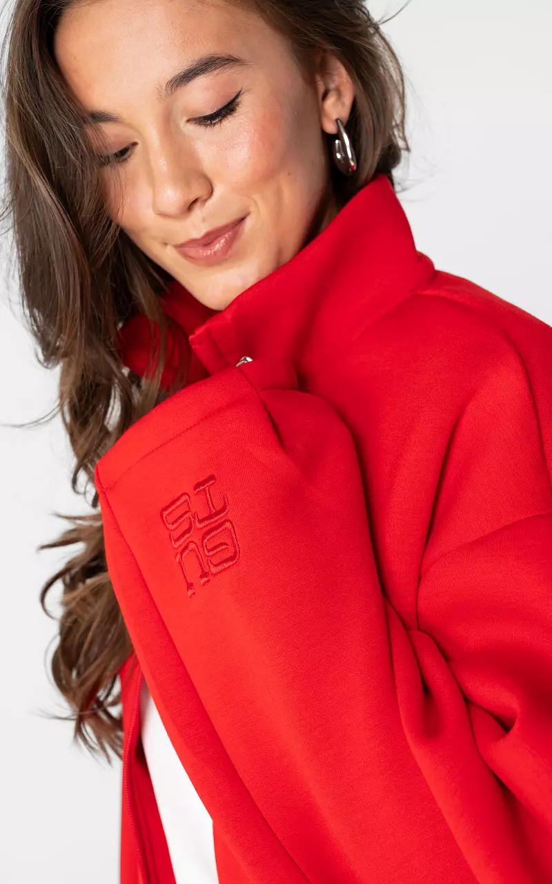 Strickjacke mit langen Ärmeln Rot