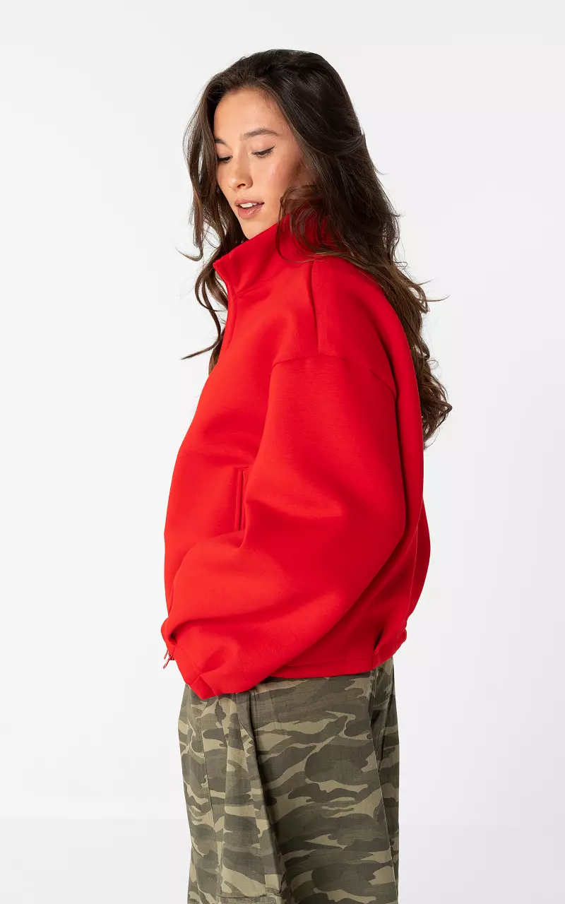 Strickjacke mit langen Ärmeln Rot