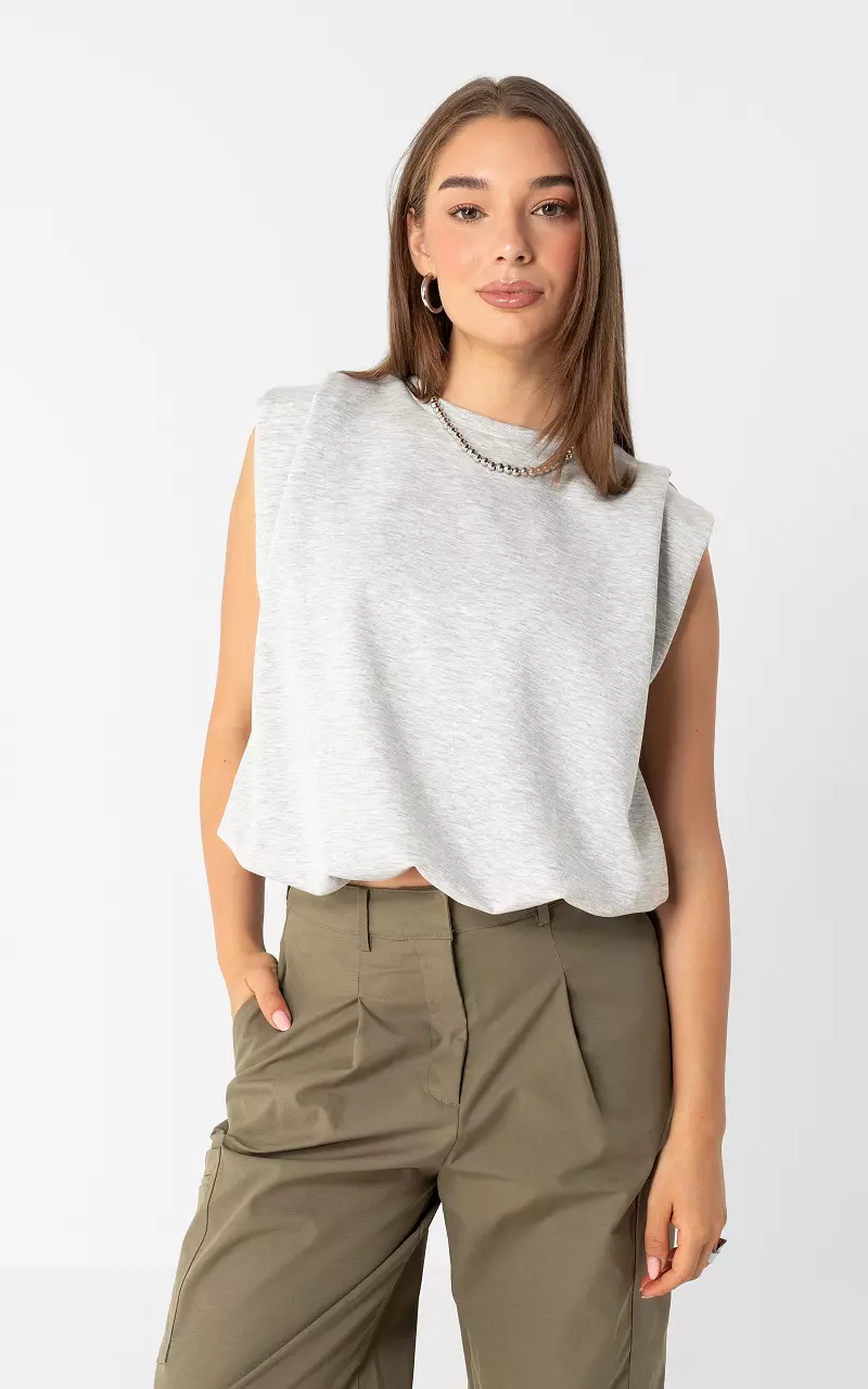 Sleeveless top Light Grey