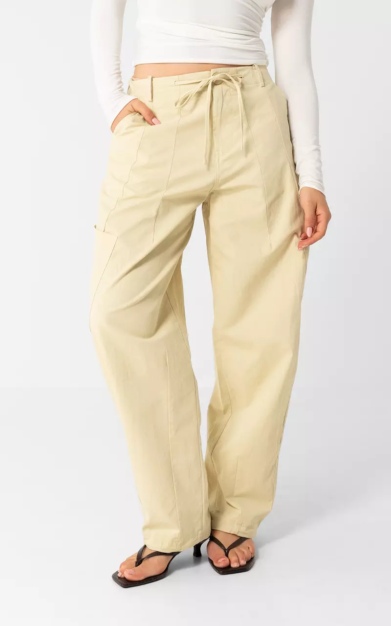 Cargo Hose mit elastischem Bund Beige