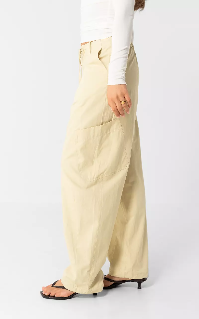 Cargo Hose mit elastischem Bund Beige