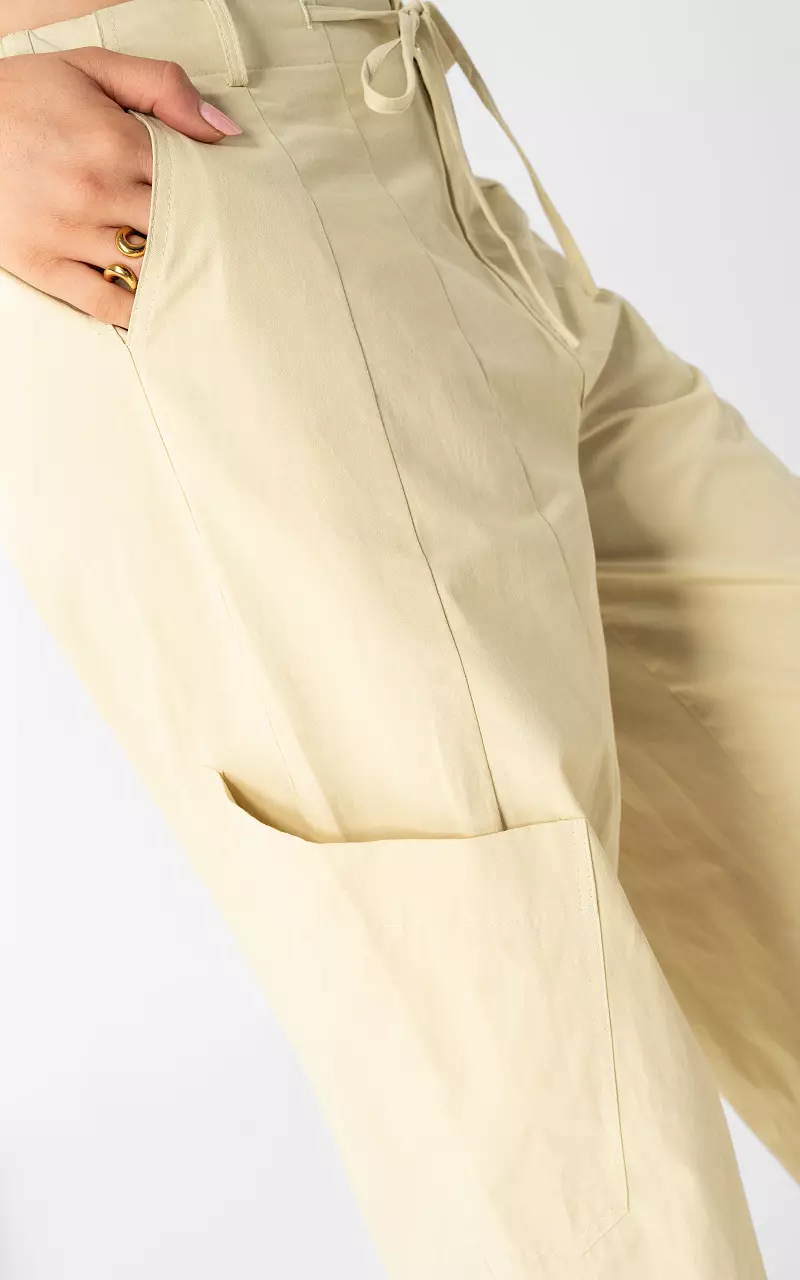 Cargo Hose mit elastischem Bund Beige