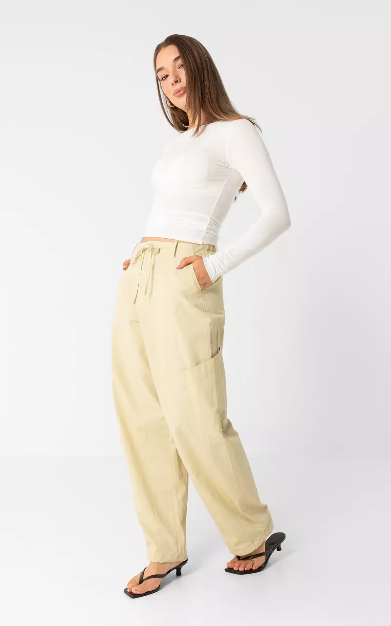 Cargo Hose mit elastischem Bund Beige