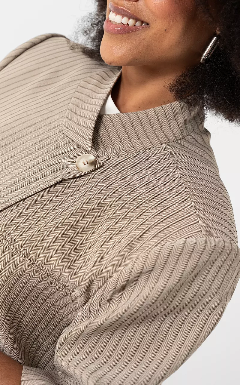 Blazer mit kurzen Ärmeln Beige
