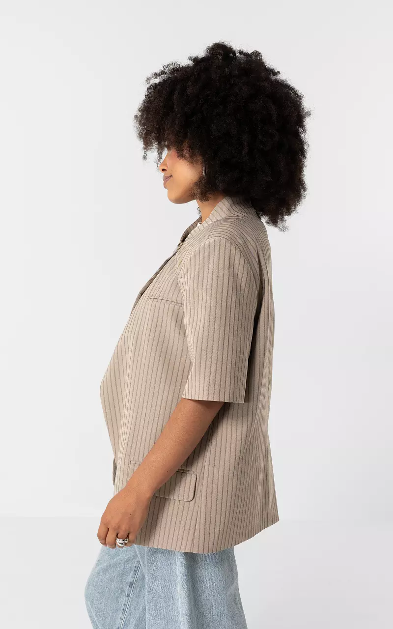 Blazer mit kurzen Ärmeln Beige