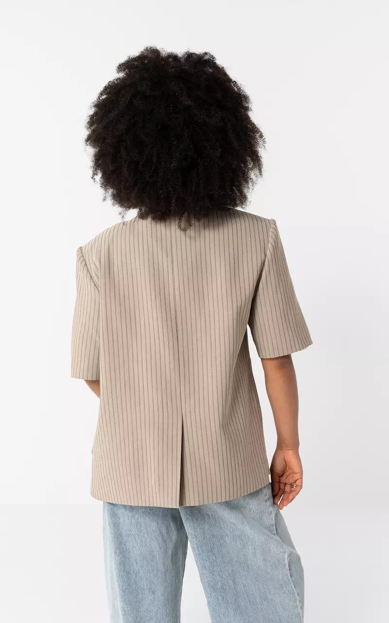 Blazer mit kurzen Ärmeln Beige