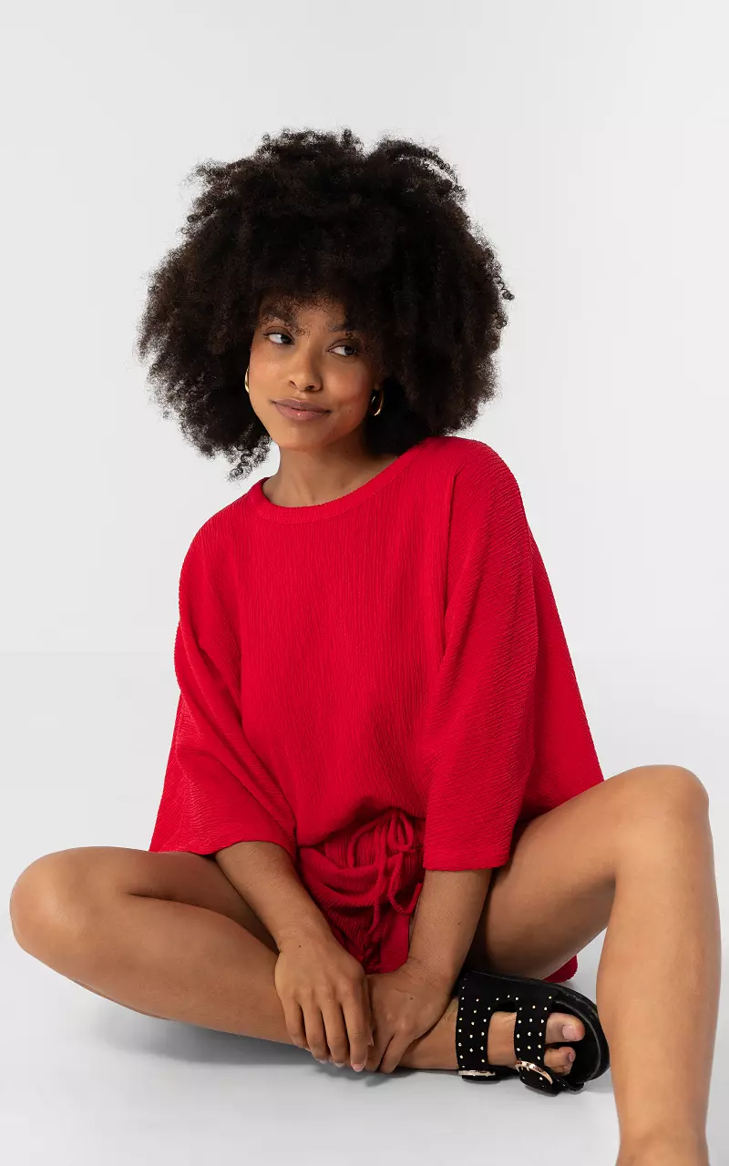 Stretch shirt Rood