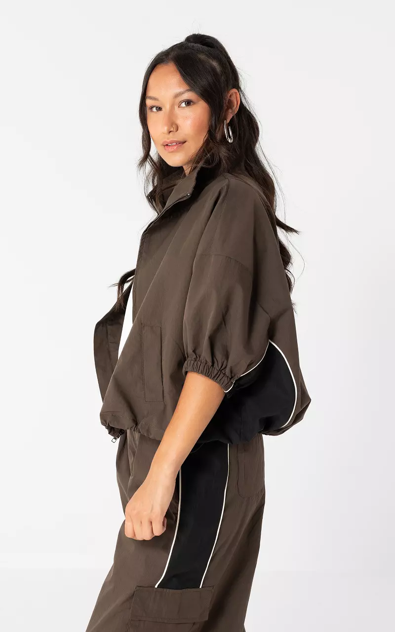 Sportliche Jacke Braun Schwarz