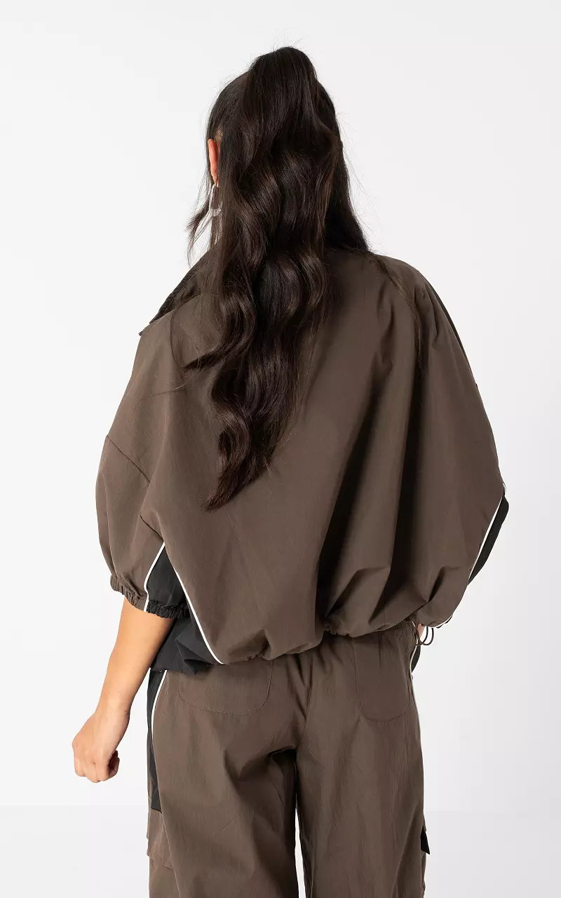Sportliche Jacke Braun Schwarz