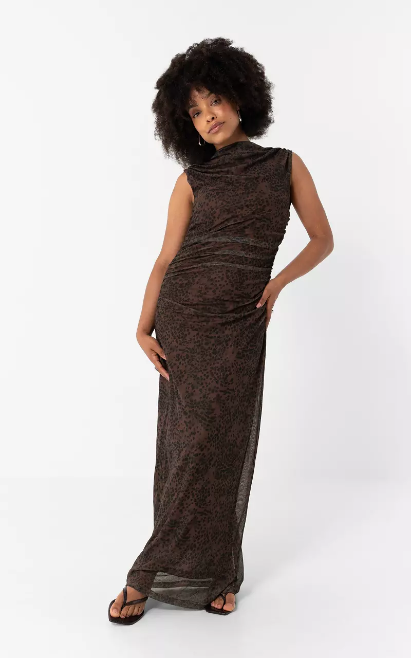 Ärmelloses Kleid Leopard