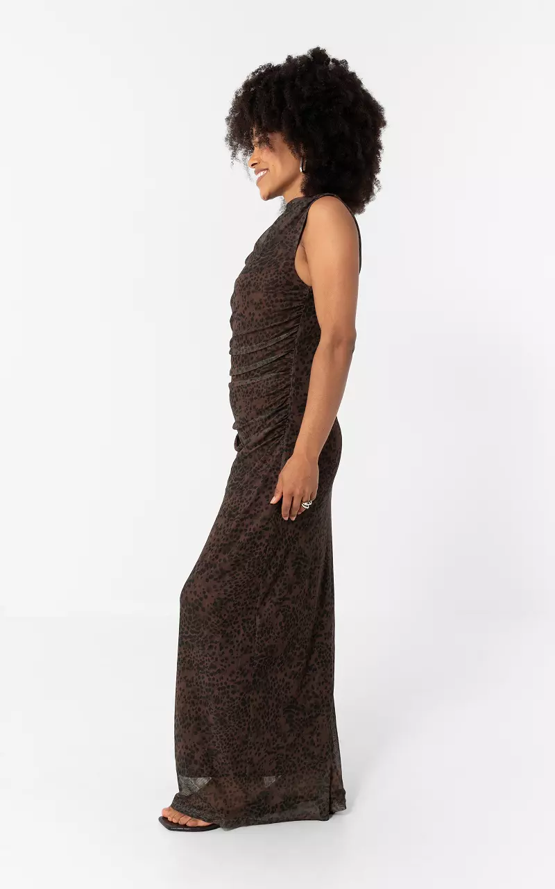 Ärmelloses Kleid Leopard