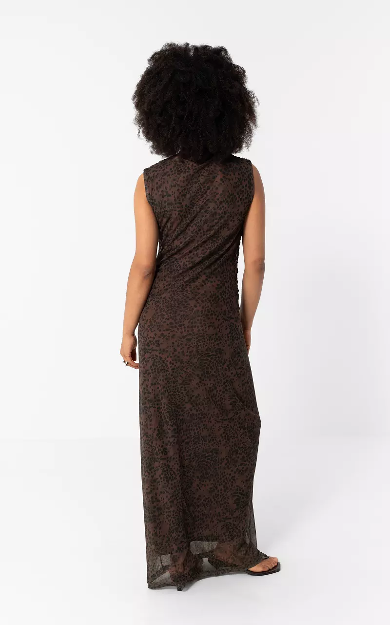 Ärmelloses Kleid Leopard