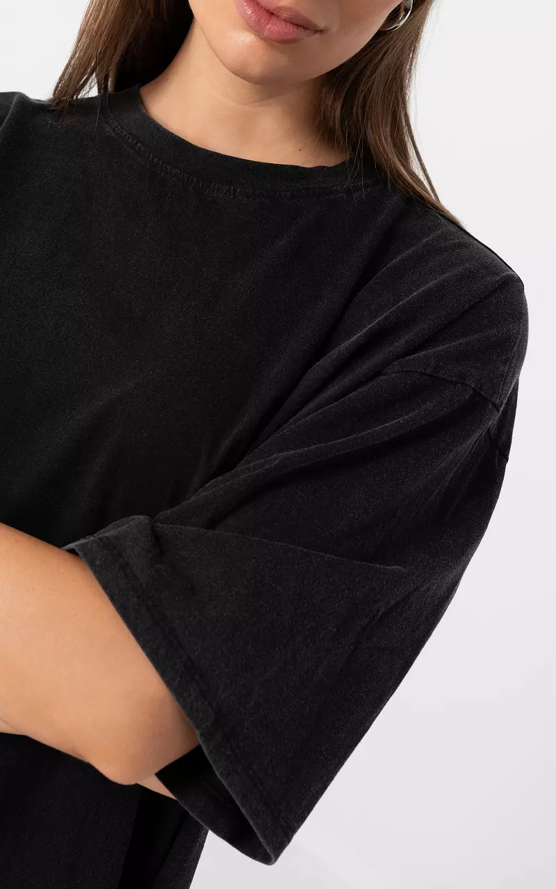 Graues Shirt mit verwaschener Optik Grau
