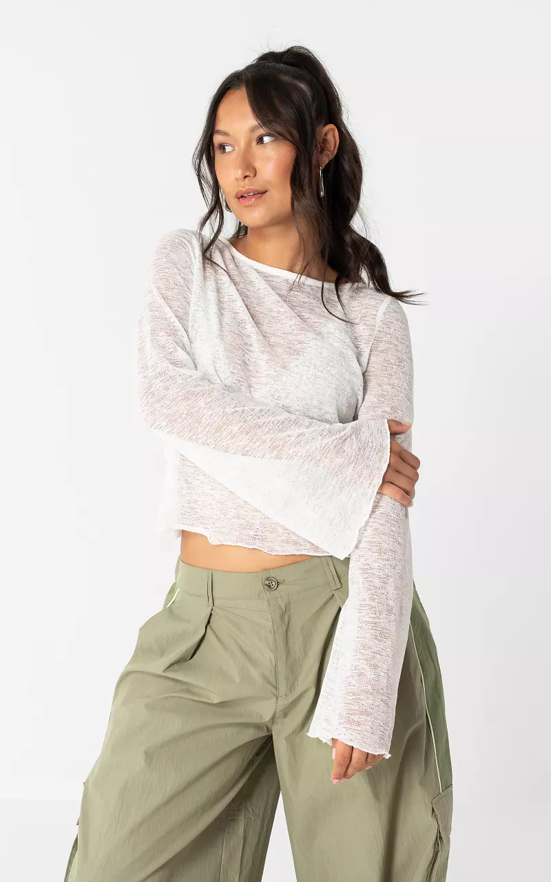 Transparentes Top Weiß