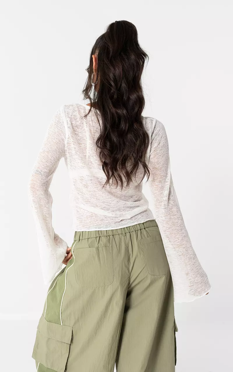 Transparentes Top Weiß