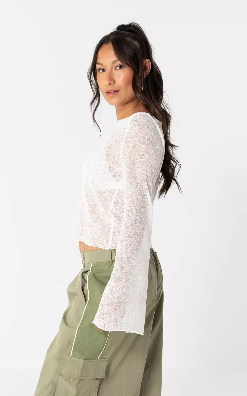 Transparentes Top Weiß