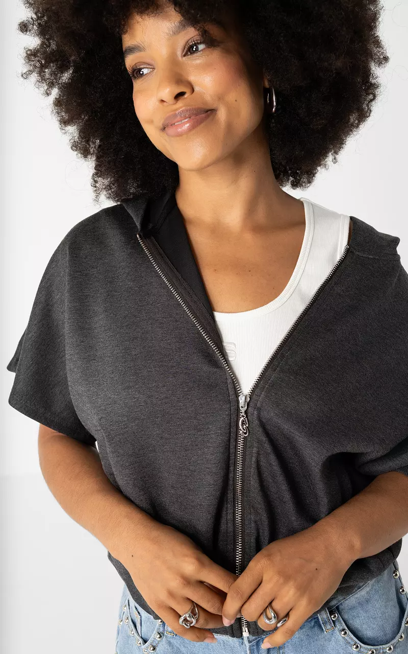 Jacke mit Kapuze Dunkelgrau
