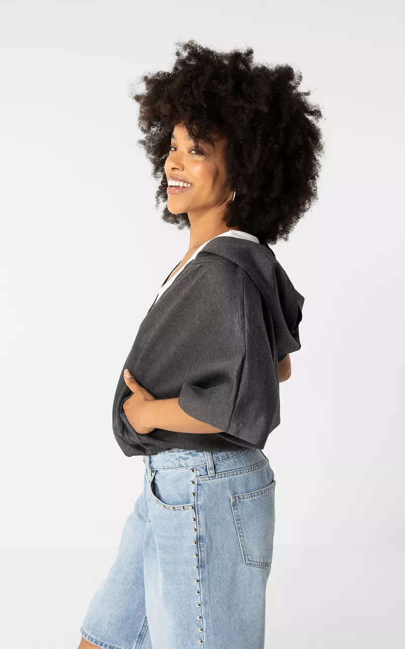 Jacke mit Kapuze Dunkelgrau