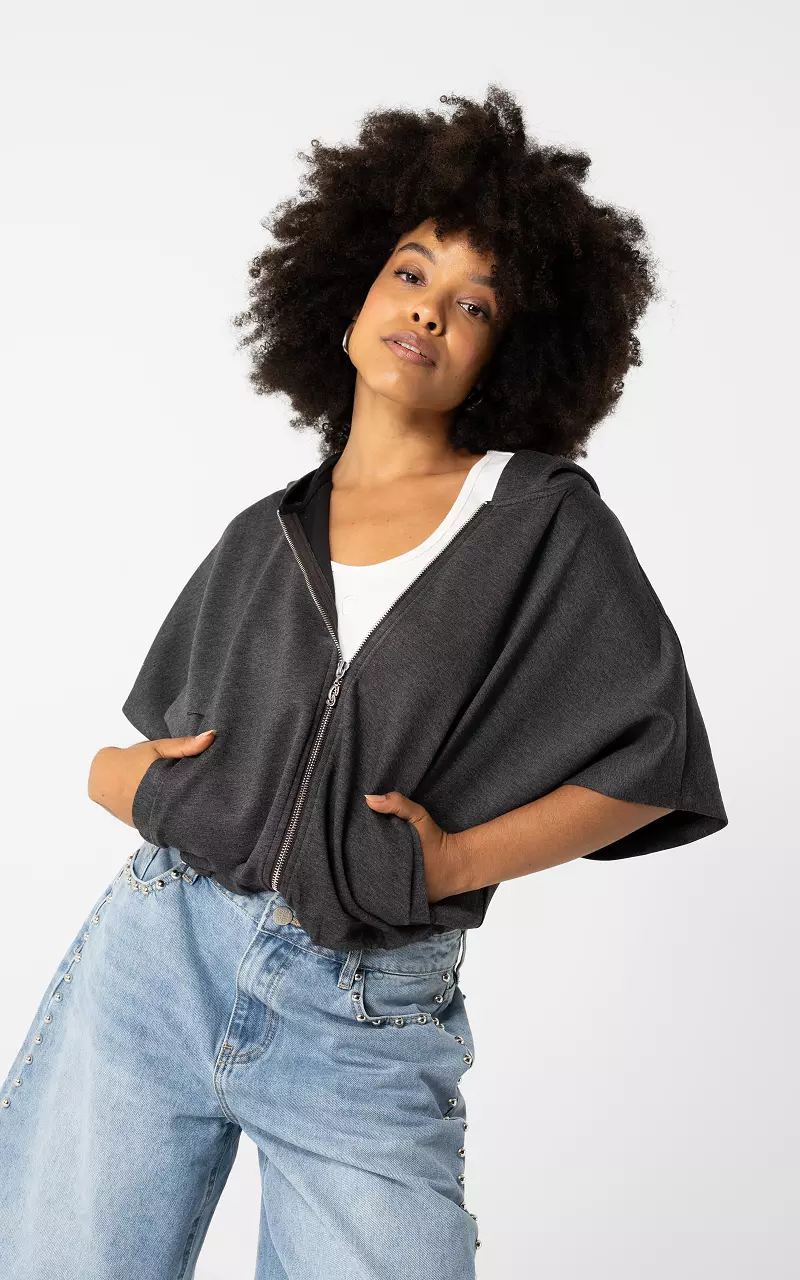 Jacke mit Kapuze Dunkelgrau