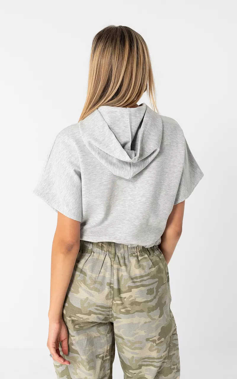 Jacke mit Kapuze Hellgrau