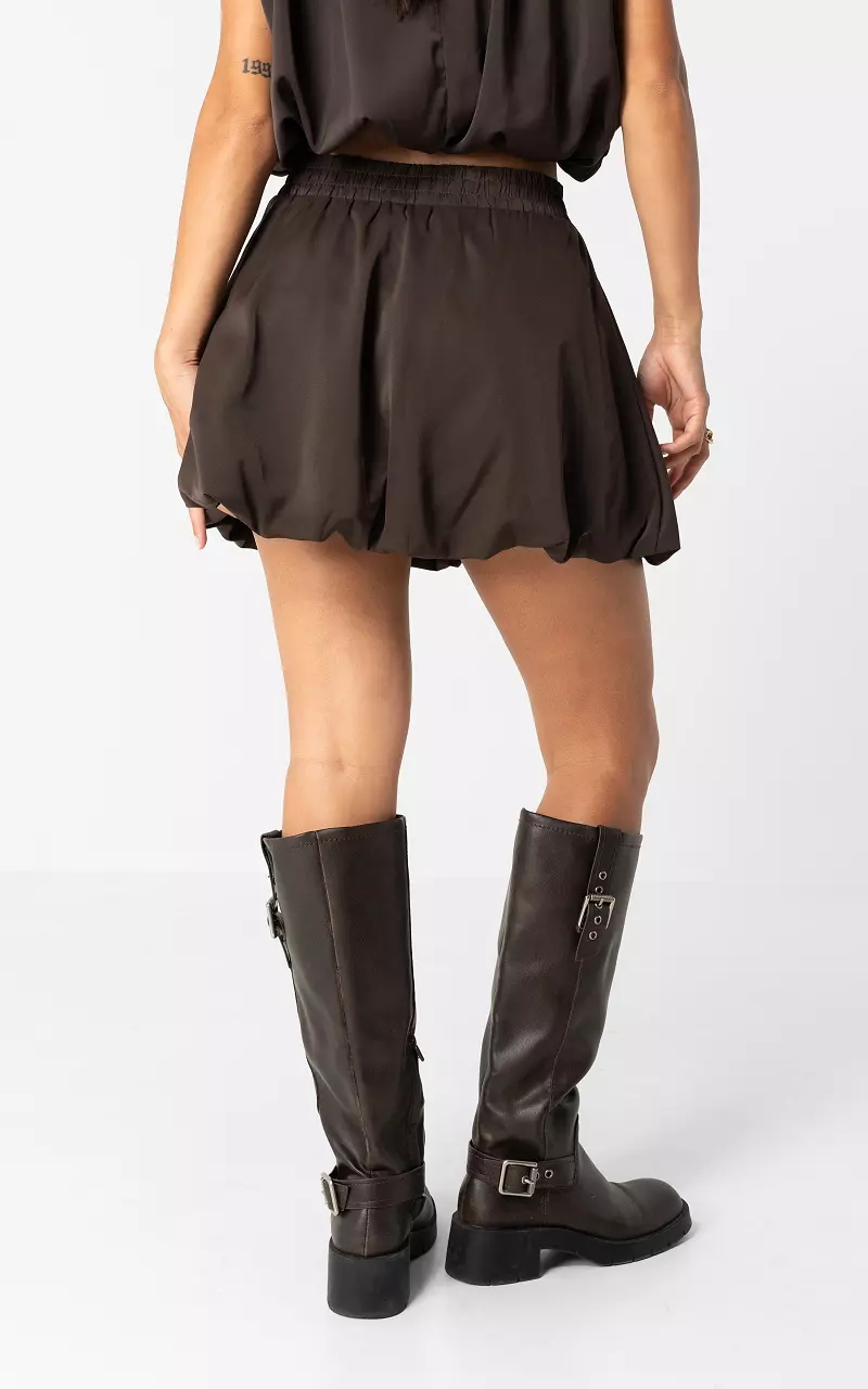 Balloon Skort Dunkelbraun