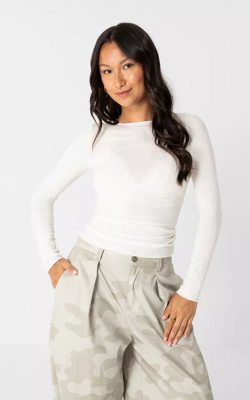 Transparentes Top Weiß