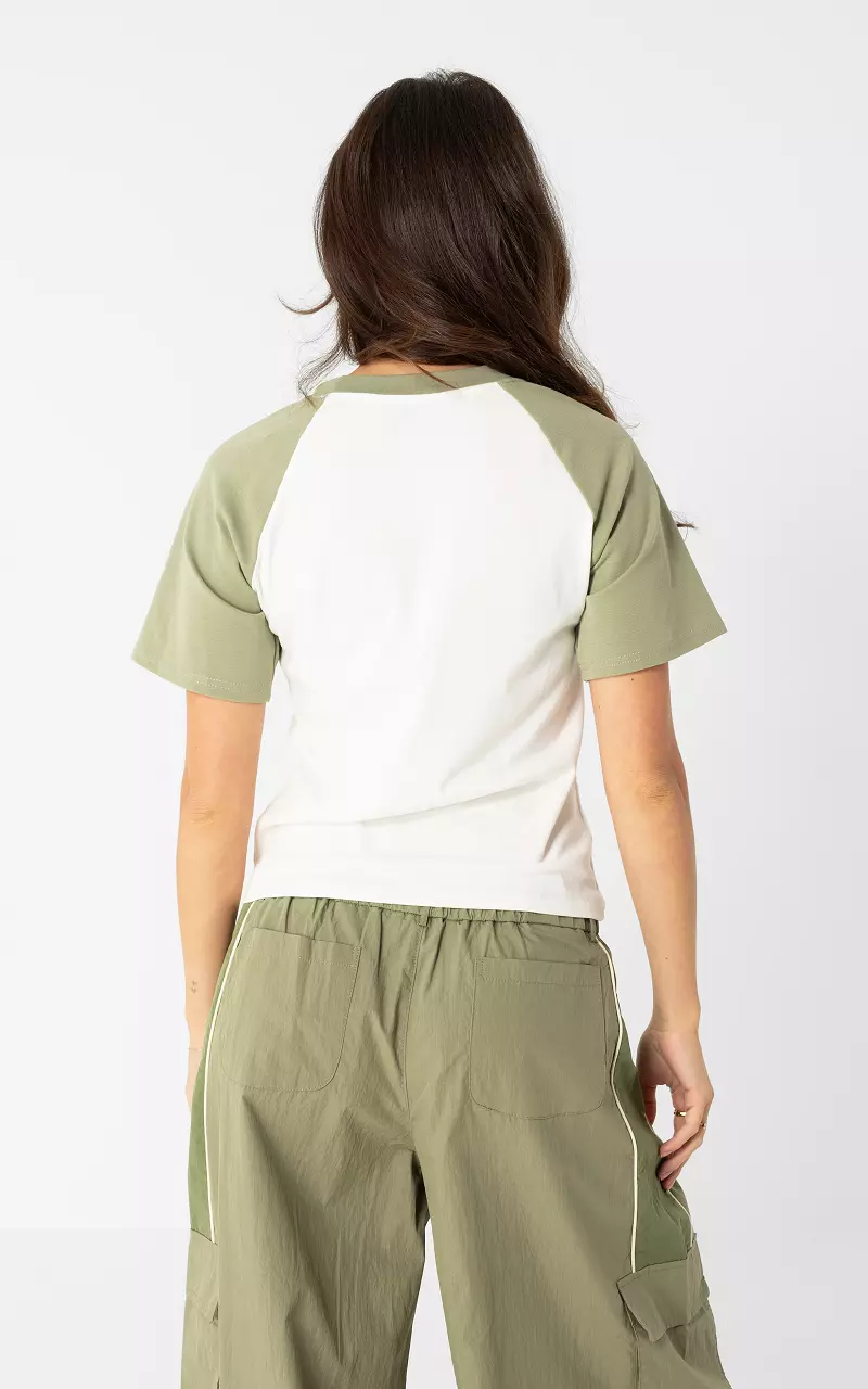 Stretch Shirt Weiß Kaki