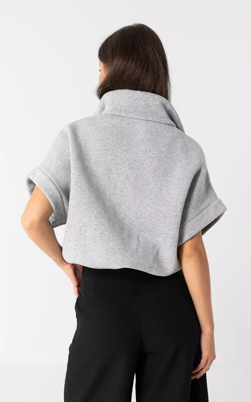 Jacke mit hohem Kragen Dunkelgrau