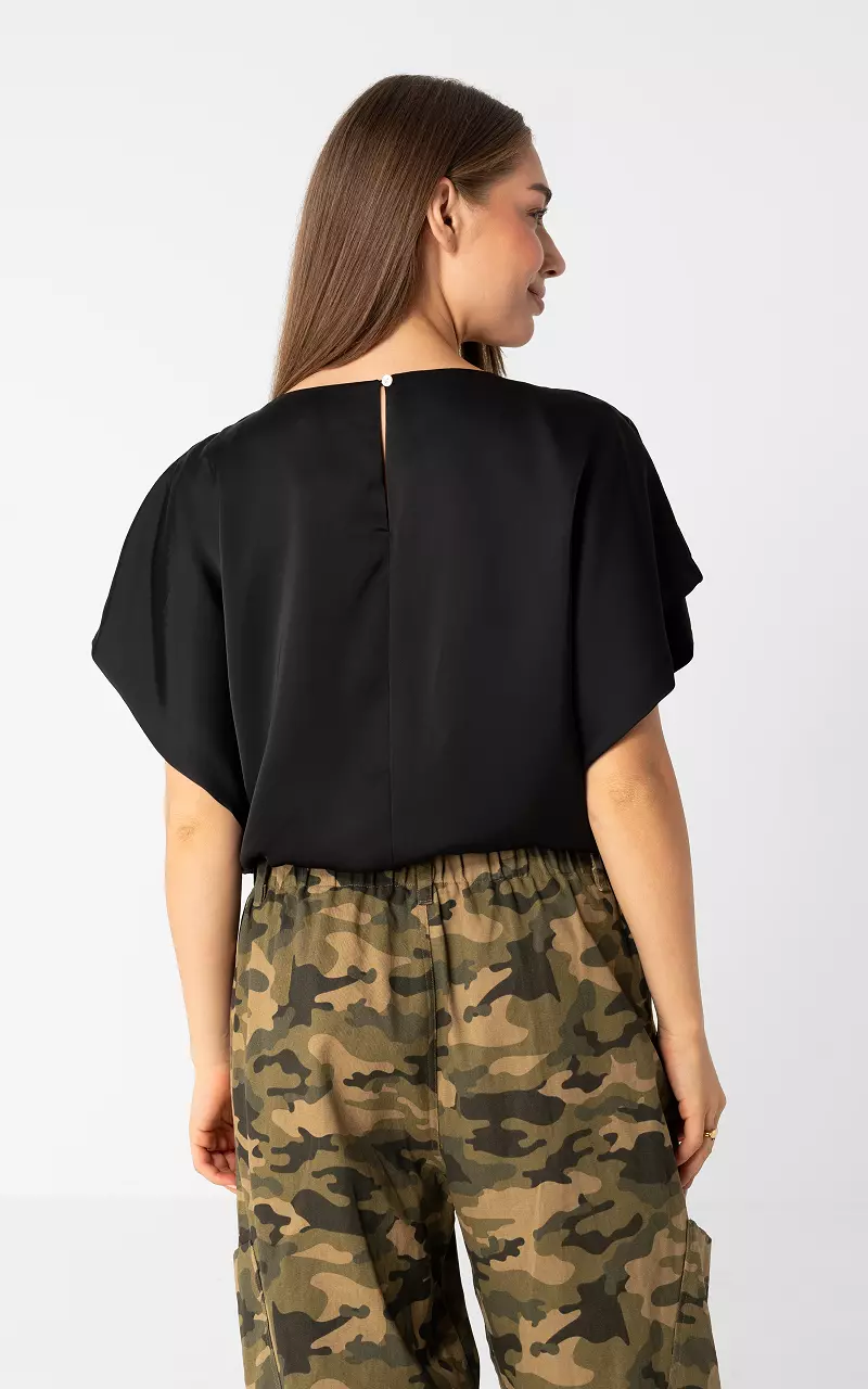 Satin top Black