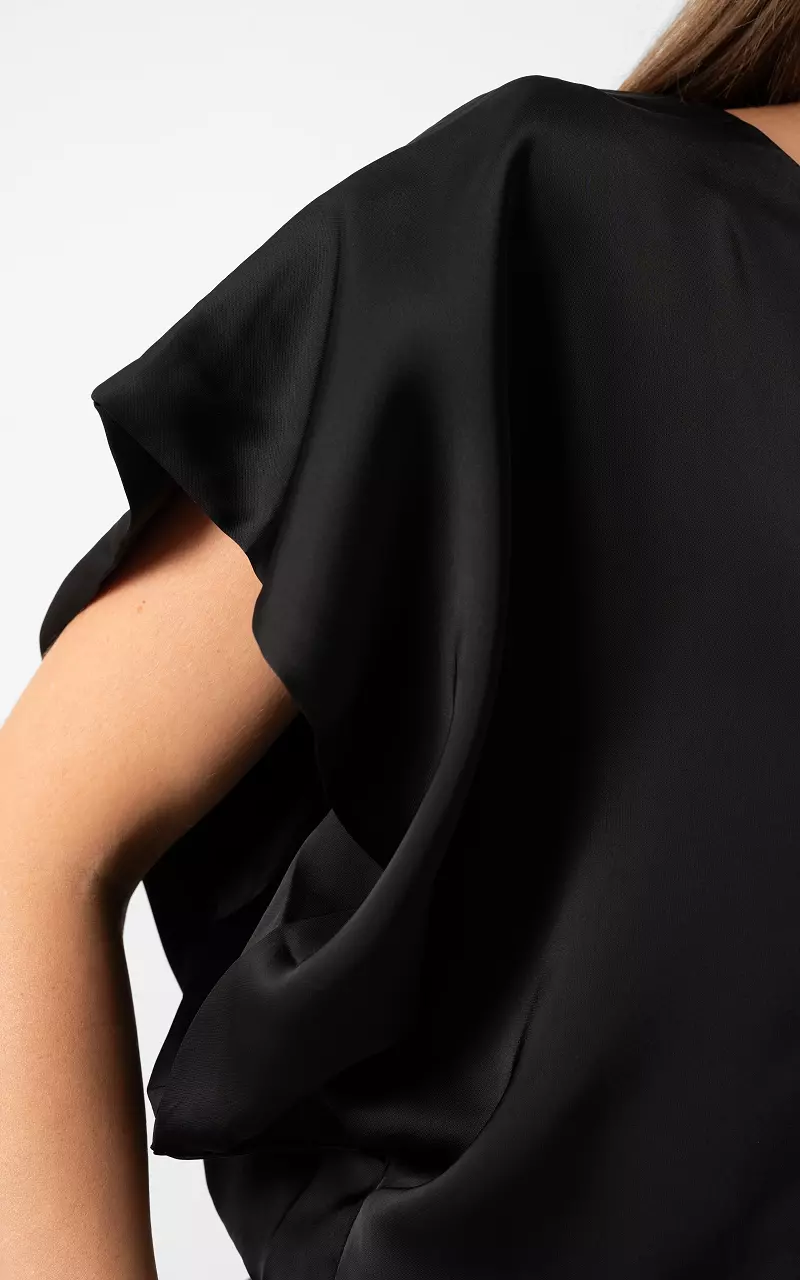 Satin top Black