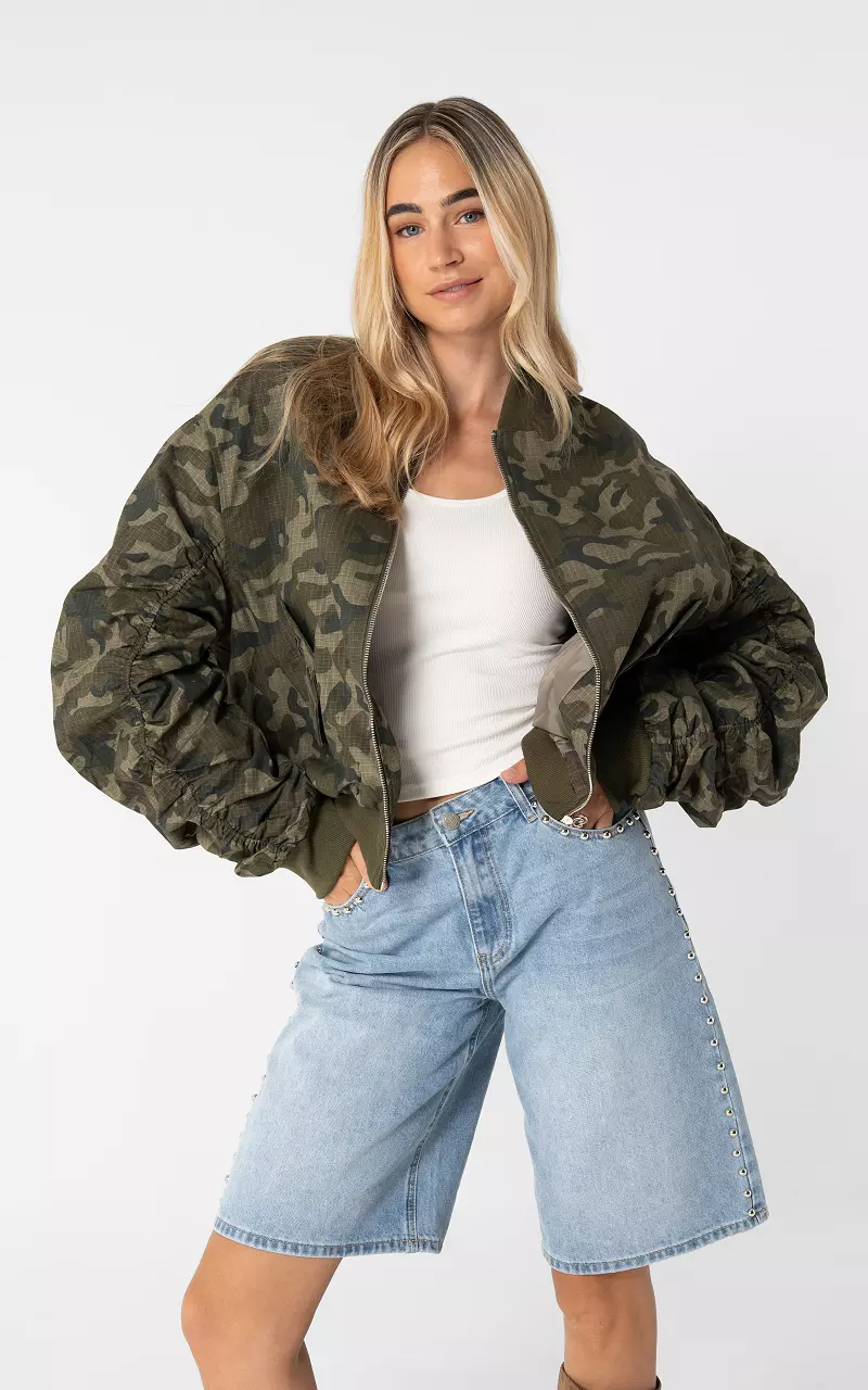 Bomberjacke im Army-Look Camouflage
