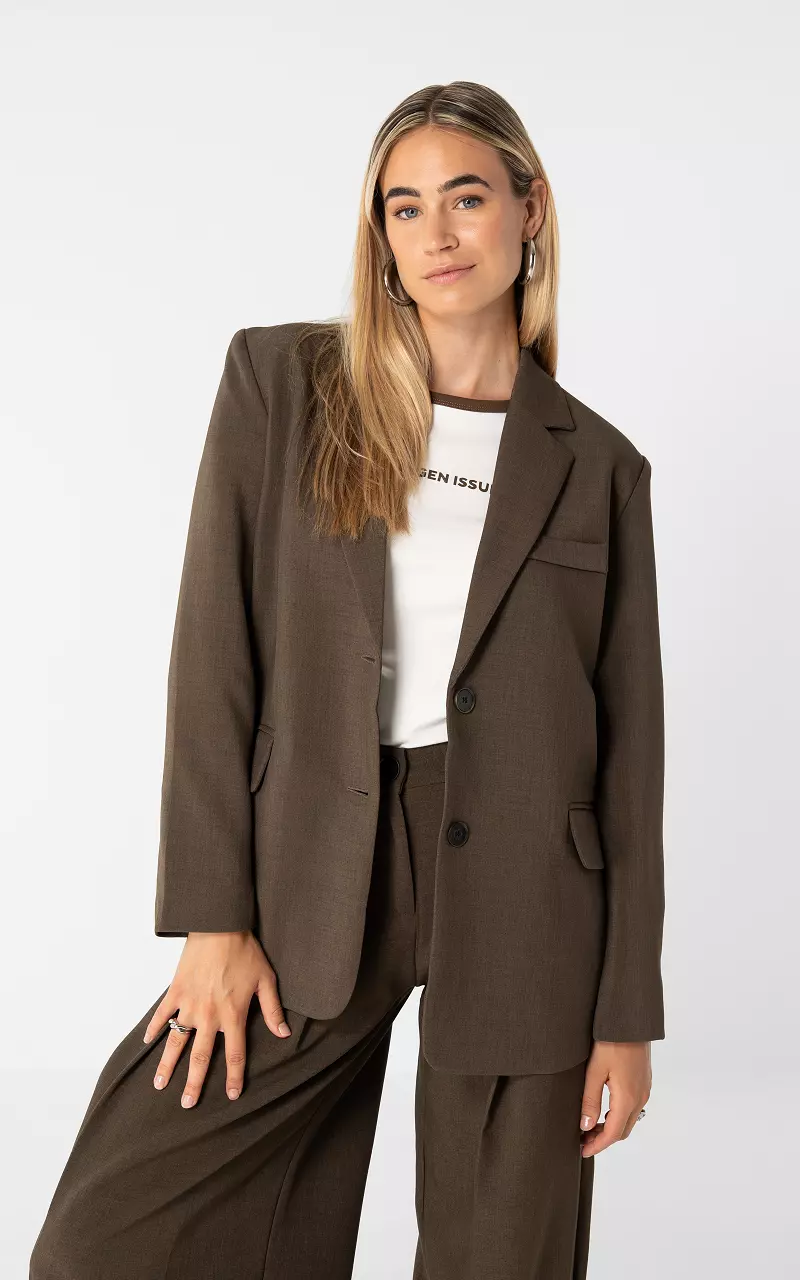 Oversized Blazer Dunkelbraun