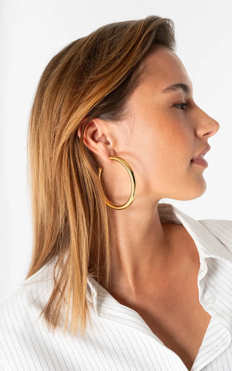 Large earrings Gold