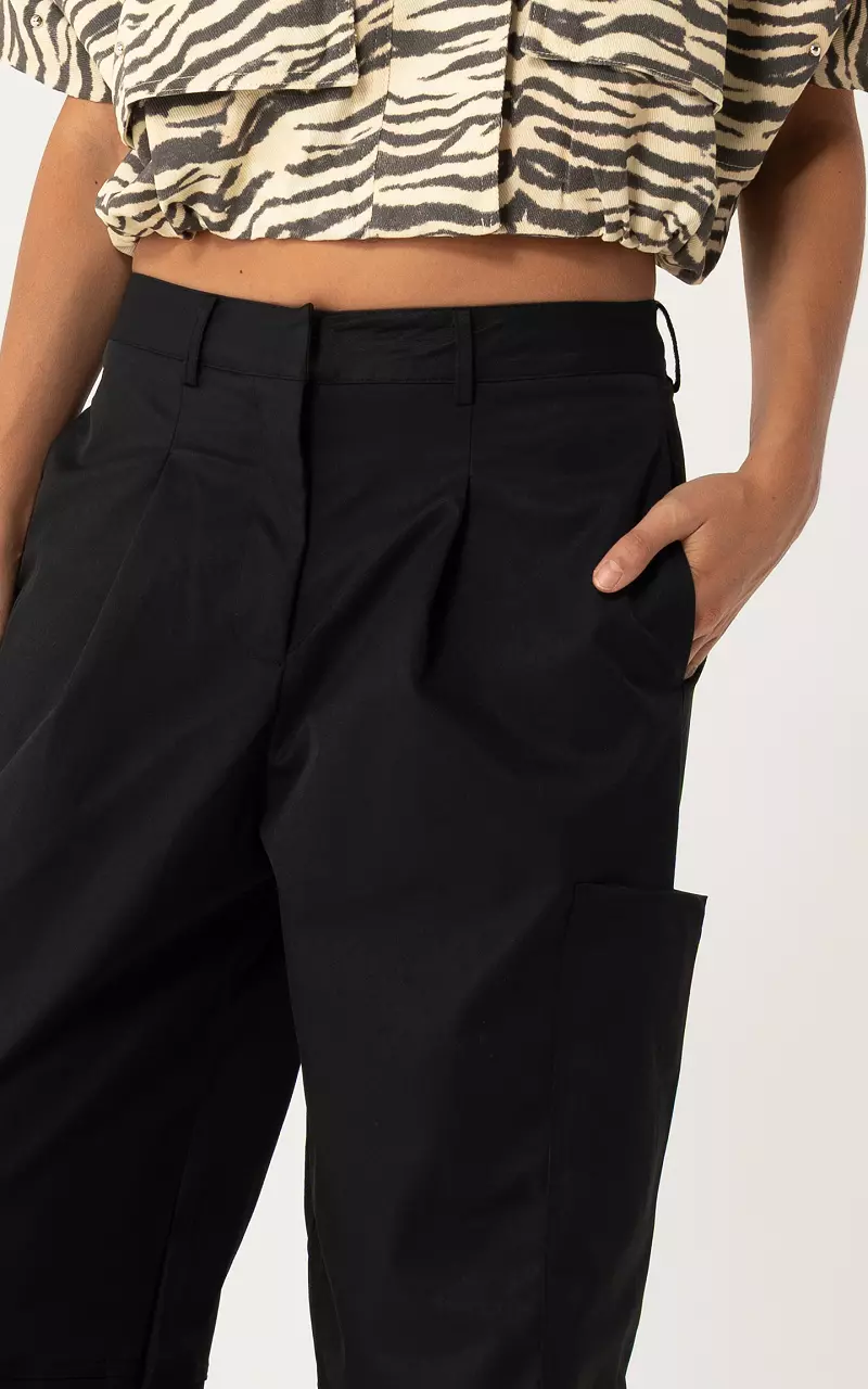 Cargo with drawstring Black