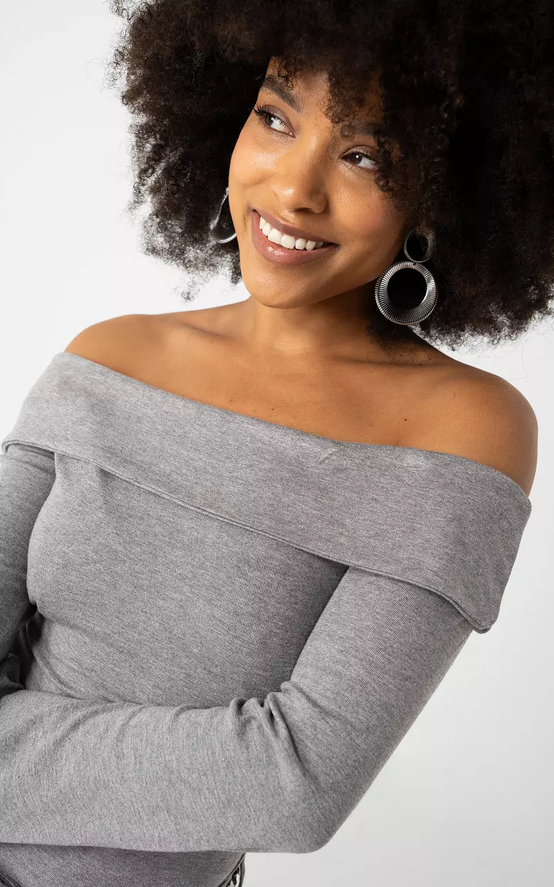 Off-shoulder sweater Dark Grey