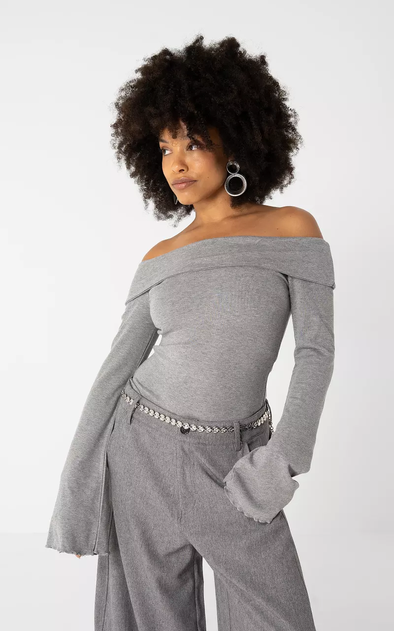 Off-shoulder sweater Dark Grey