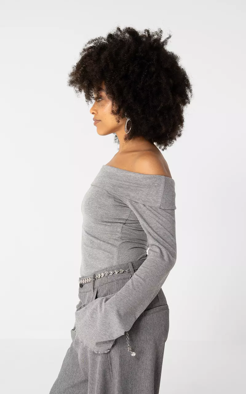 Off-shoulder sweater Dark Grey