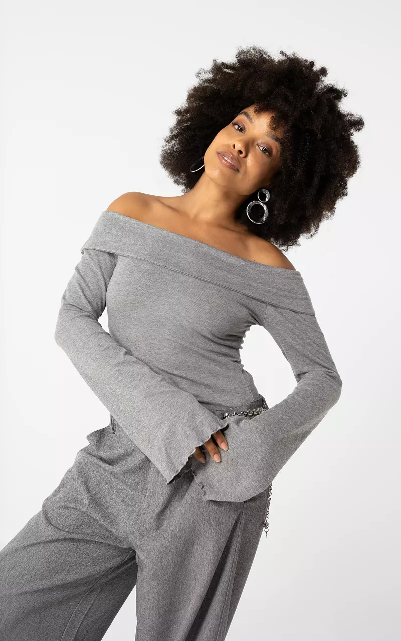Off-shoulder sweater Dark Grey