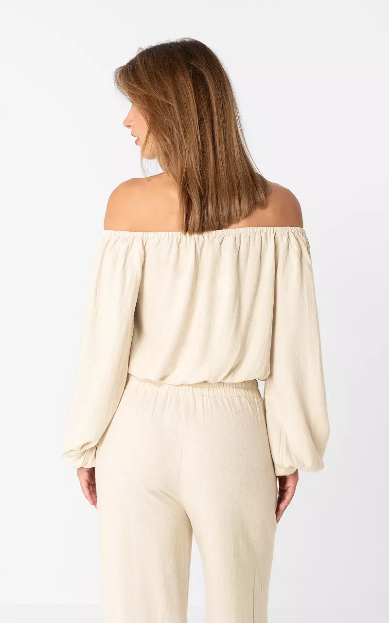 Off shoulder Top Beige
