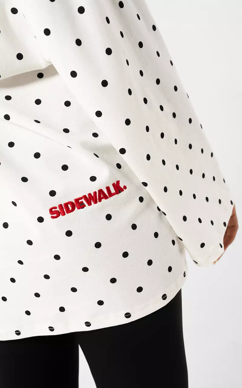 Sideway Long Sleeve White Black