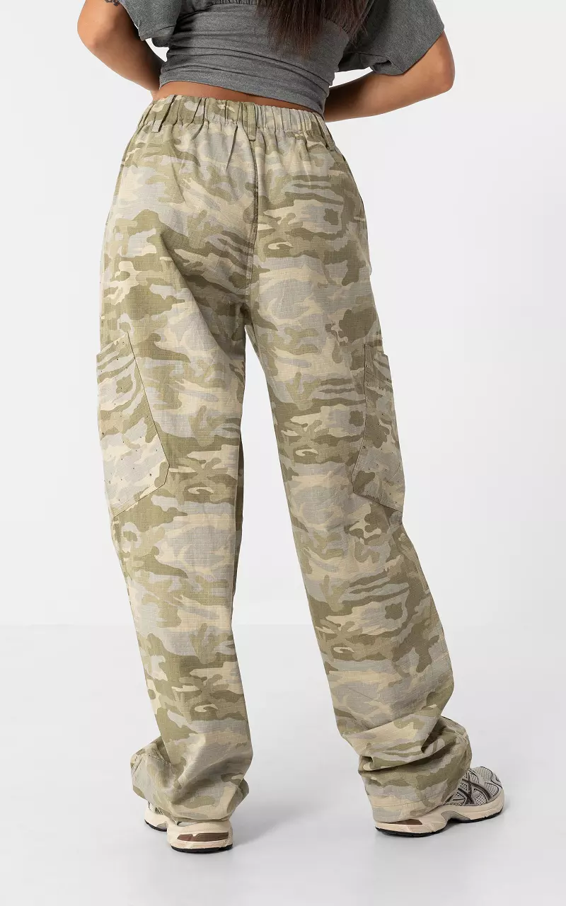 Hose mit Strasssteinen Camouflage