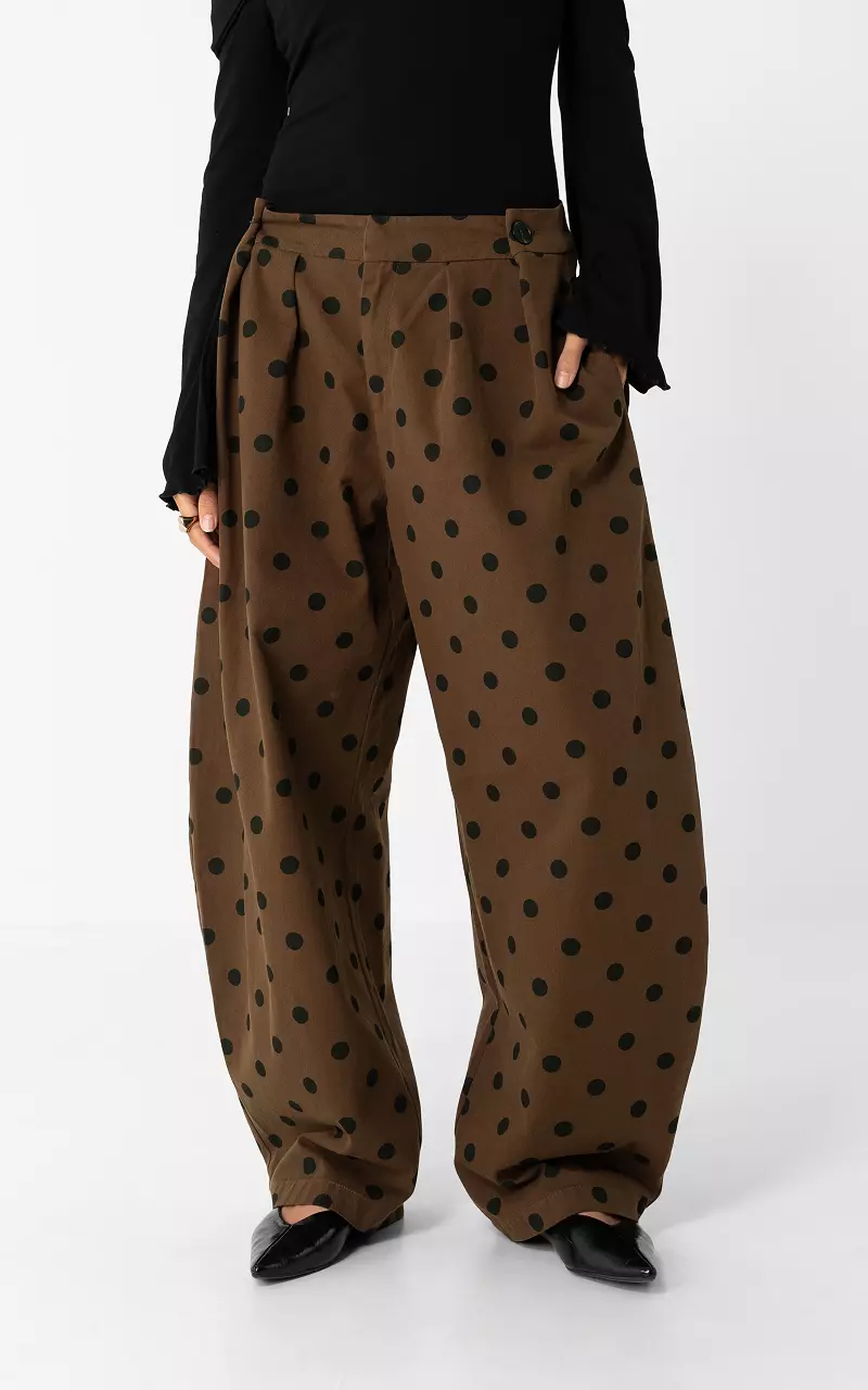 Barrel broek Bruin Zwart