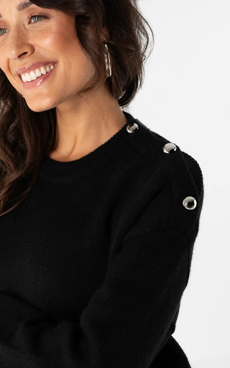 Sweater with buttons Black
