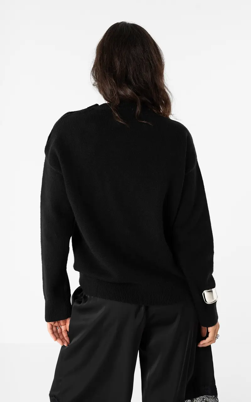 Sweater with buttons Black